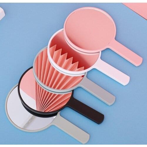 1PCS Cosmetic Mirror For Women Handheld Makeup Mirror Makeup Vanity Mirror With Handle Hand Mirror SPA Salon Compact Mirrors