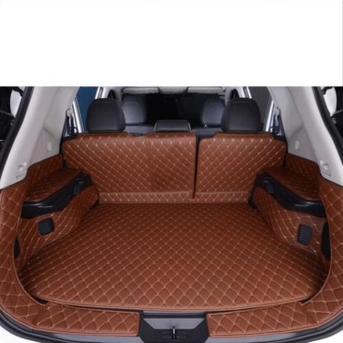 For Leather Car Trunk Mat Cargo Liner for Nissan X-trail Rogue 2013 2014 2015 2016 2017 2018 2019 2020 Rug Carpet Sticker