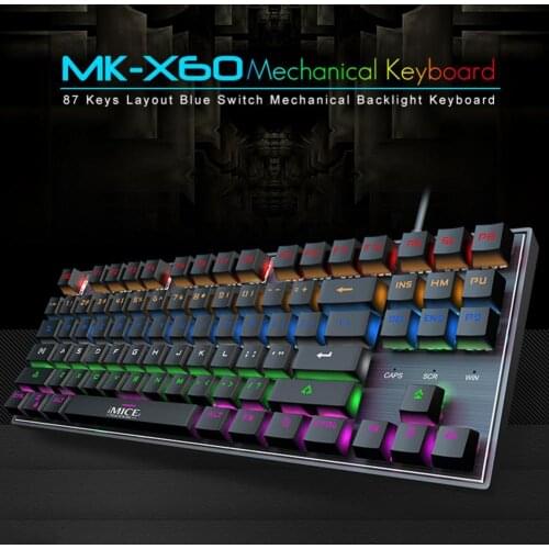Mechanical Keyboard Gaming Keyboard Backlight 87 Keys Backlight Kailh Red Switch USB Wired Keyboard Set Kits
