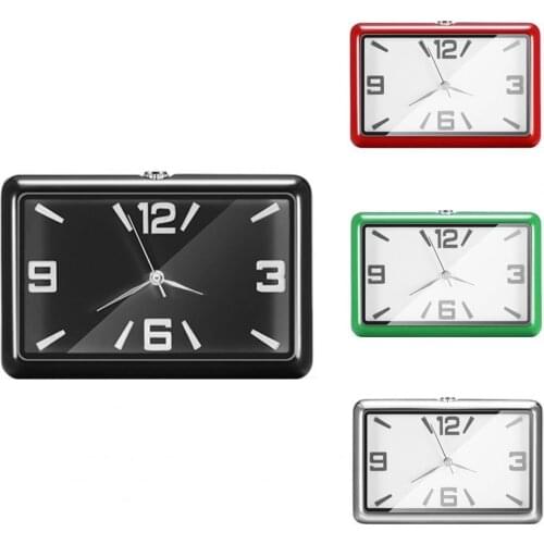 Fashion Square Car Clock Interior Decoration Self-adhesive Electronic Vent Clip Watch for Car Styling часы в машину