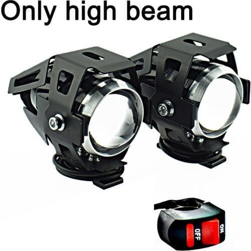 Motorcycle U5 LED high beam headlights12V 122 MOTOR Spotlight motorbike Fog Light auxiliary Driving Lamp Headlight Offroad DRL