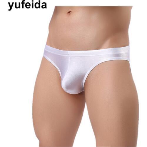 New Mens Underwear Sexy Men Underpants Male Gay Briefs Ice Silk Breathable Seamless Solid Panties Cueca Sexy Underwear for Men
