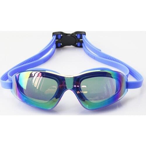 Men Women Outdoor Water Sports Plating HD Swim Eyewear For Adult Waterproof Anti-Fog Big Frame Swimming Goggles