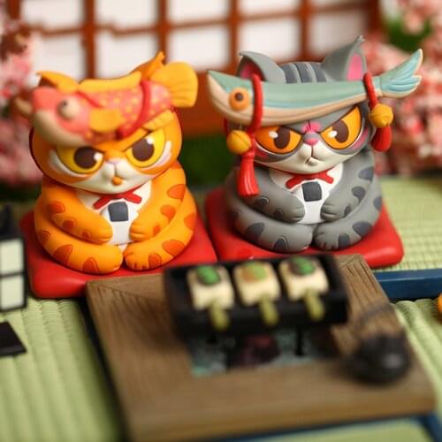 Original Instant Noodles Cats Head with Food Series Blind Box Toys Model Confirm Style Cute Anime Figure Gift Surprise Box