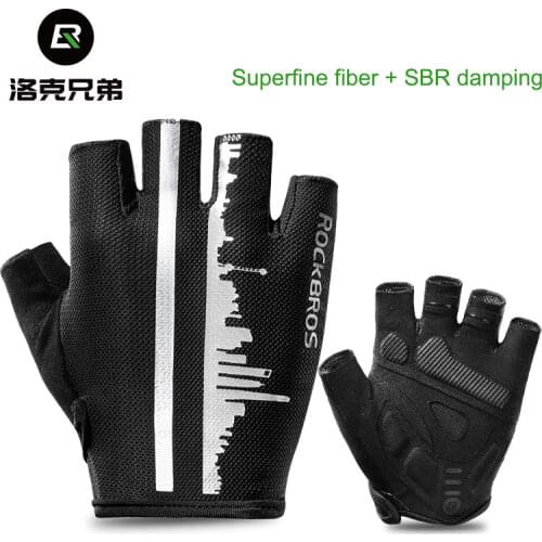 Locke brothers riding gloves Half Finger summer mens and womens road mountain bike sports gloves shock absorption ventilation