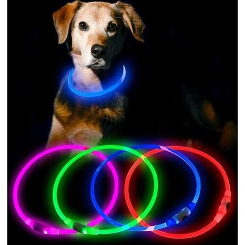 Rechargeable 70CM Luminous Pet Collar USB Luminous Dog Collar Luminous Collar Size Keep Your Pet Visible In The Dark
