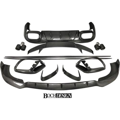 Suitable For Benz Mercedes Amg Gt50 Gt53 Brabus Babus Carbon Fiber Front Tuyere and Rear Lip Tail