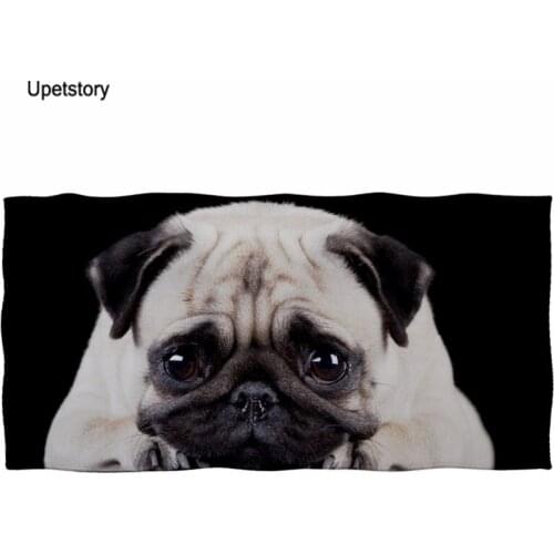 Upetstory Cute Pug Dog Quick Dry Surfing Beach Towel Microfiber Bath Towels Beach Cushion Swimming Personalized Beach Towels