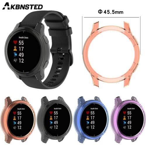 AKBNSTED TPU Transparent Silicone Watch Case For Garmin Venu Smart Wtach Replacement Protective Shell For Garmin Venu Watch Case