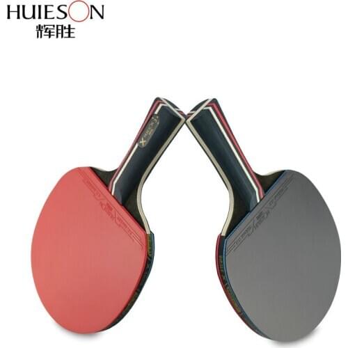 Huieson 2pcs 3 Stars Table Tennis Racket Double Face Pimples In Ping Pong Paddle Bat Set With Storage Bag 3 Balls For Training