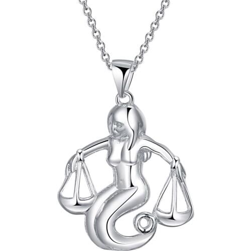 Mermaid shiny beautiful silver plated Necklace New Sale silver necklaces & pendants /EHNZDYIP KBREGWCF