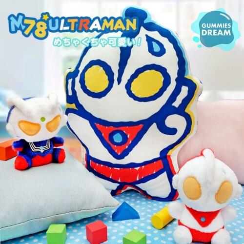 Super Soft Stuffed Pillow Ultraman Plush Toys Cushion Cartoon Kawaii Doll Backrest For Girl Gifts
