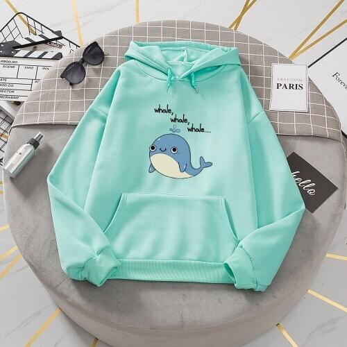 Cartoon Print Hoodie Oversized Harajuku Sweatshirt Cute Funny Graphic Clothes Women Vintage Winter Hoodie with Pocket Sweetshirt