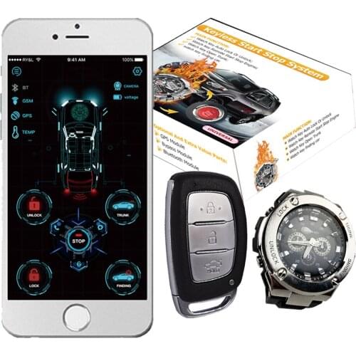 KOL Cardot Watch Smart Key 4g Gps Gsm Pke Keyless Entry 4g Car Alarms Remote Starter Smart Engine Start Stop Car Key