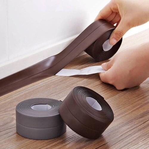 3.2mx2.2cm / 3.2mx3.8cm Anti Moisture PVC Material Kitchen Bathroom Wall Sealing Tape WC Waterproof Mold Proof Adhesive Tape