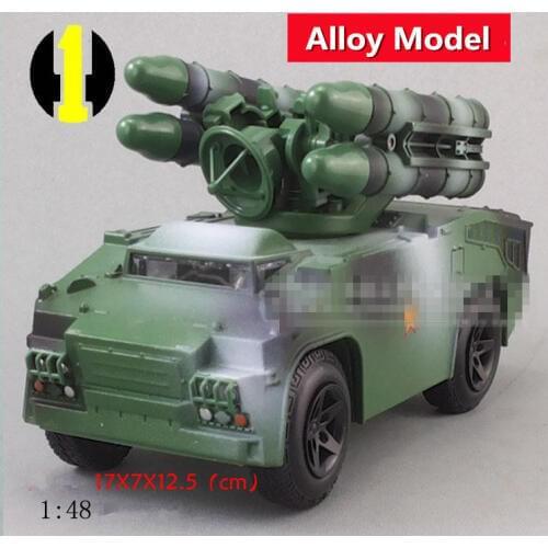 1:48 alloy model tanks, high simulation model of missile tanks, with sound and light slide, free shipping