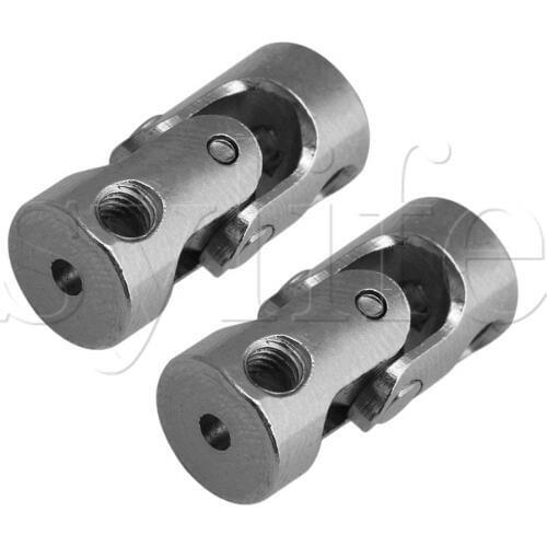 2mm-2mm ID 18mm Length Rotatable Motor Shaft Universal Joint Connector Coupling Model Ships Cars Accessory Pack of 2