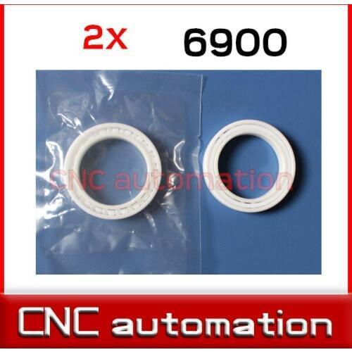 2pcs full Zirconia ZrO2 6900 ceramic Radial shaft Ball Bearings 10*22*6mm