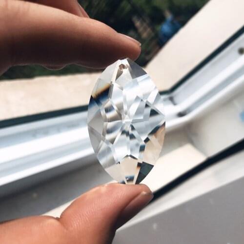 5PCS 48MM Glass Art Crystal Prism Pendant Chandelier Lamp Hanging Ornament DIY Sun Faceted Teardrop Chandelier Glass Crystal