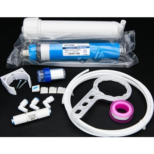 Free Shipping 100gpd VORM RO Membrane + 1812 RO Membrane Housing + Reverse Osmosis Water Filter System Parts