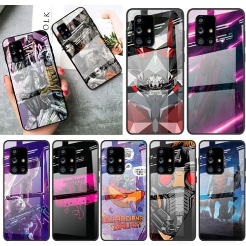 Tempered Glass Cover Guardians of the Galaxy For Samsung Galaxy A91 A81 A72 A71 A52 A51 A41 A31 A21S A11 A01 Phone Case