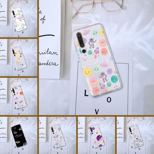 Back Cover For Xiaomi Mi Note 10 Lite Pro Soft Cute SPace Silicone Transparent Phone Case For Xiaomi Mi 10 Lite Pro Youth Play