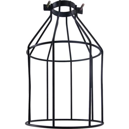 Black Iron Lamp Guard Adjustable Lamp Cage Black Industrial Vintage Style Light Cage Antique Lamp Holders for Pendant Lights