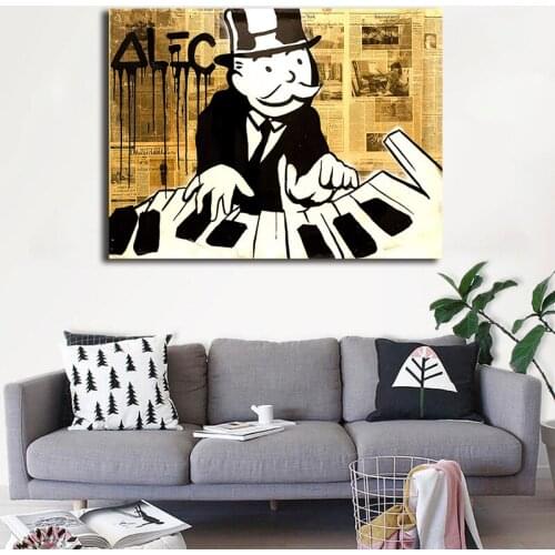 DJ Alec Monopolyingly DJ Man Wall Art Canvas Posters Prints Painting Wall Pictures For Office Modern Home Decor Accessories HD