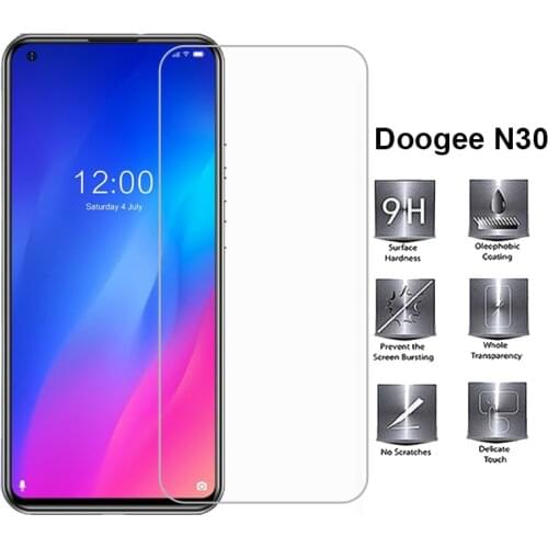 For Cristal Doogee N30 Tempered Glass Protector 9D Protective Phone Film Screen Protector For Doogee N30 N 30 Pelicula de vidro