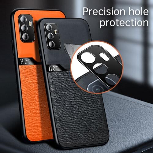 For OPPO A53 2020 Case Hard Matte PU Leather magnet protective back cover case for oppo A53 2020 full cover phone shell