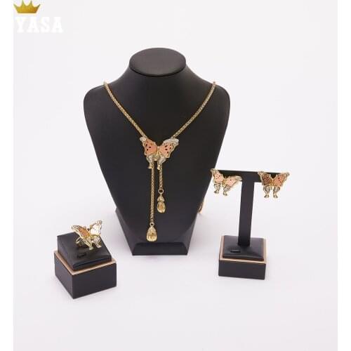 Dubai gold jewelry sets women fashion necklace fine jewelry sets wedding gold jewelry sets