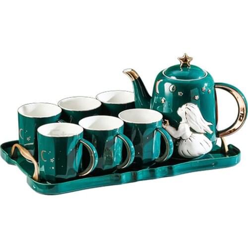 Ceramic cup household Nordic high temperature resistant cold water kettle kettle room water cup tea cup tea set