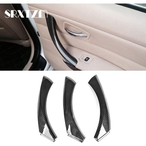 Left Right Side Car Inner Interior Door Panel Handle Pull Trim Cover Kit Car Accessories For Bmw E90 E91 3 Series 318 320