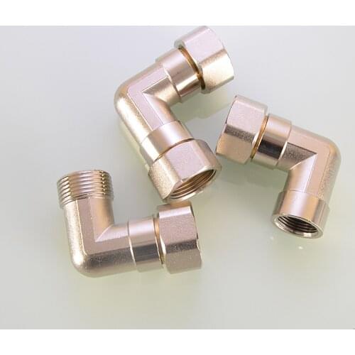 Nickel plated Brass Union Elbow Connector 1/2 3/4 1" Male/Female Thread Compression Connector Plumbing Pipe Fitting