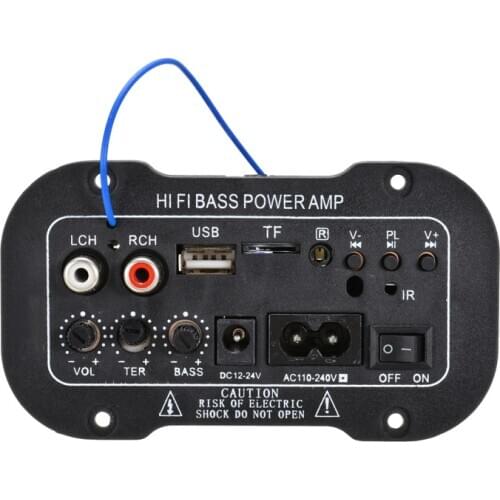 Newest 50W Car Subwoofer Hi-Fi Bass Power AMP Stereo Digital Loudspeaker Amplifier Board Audio USB TF Remote