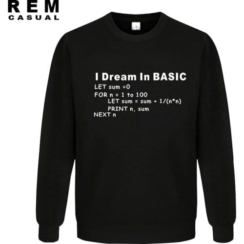 New Style Basic Programming Language Computer Retro Video Game Funny Men Casual Hoodies, Sweatshirts