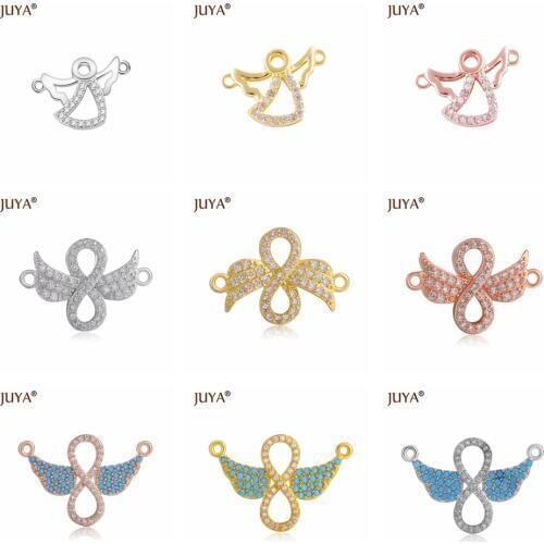 Supplies For Jewelry Wholesale Cute Small Guardian Angel Charms Connectors For Bracelets Jewelry Making DIY Findings Components