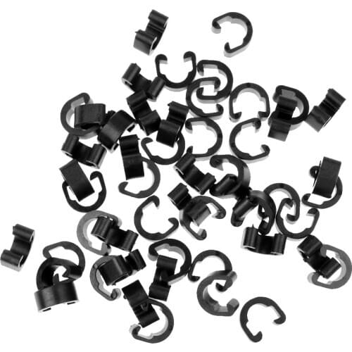 MagiDeal 50pcs Bike Cable C-Clips Buckles Cycle Bike Road MTB Bike Brake Gear Cables C Clips Hose Guides
