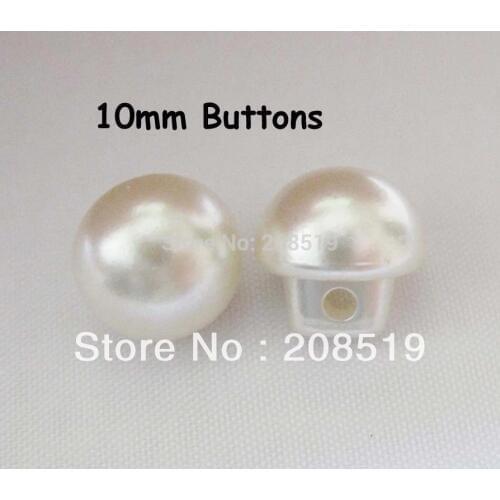 NB0030 ABS Pearl buttons 10mm 100pcs ivory Button Clothes Accessories