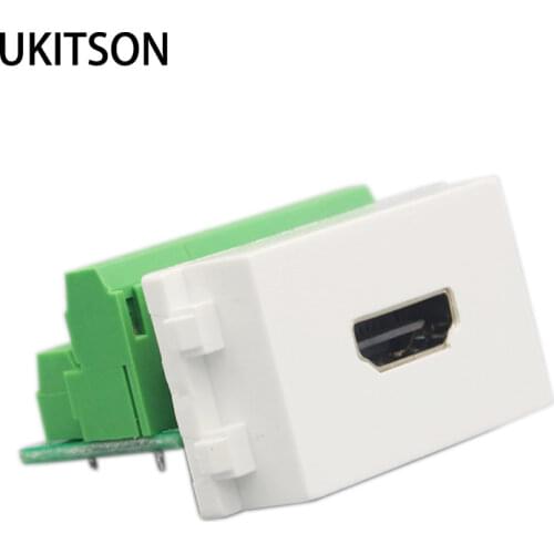 Free Welding HDMI2.0 Connector With Screw Connection HDMI-Compatible Slot Socket Modules 23x36mm