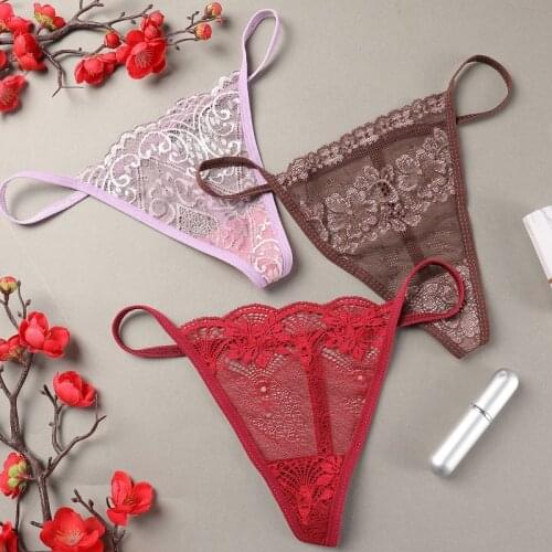 Teen womens trade t pants sexy low waist lace underwear Thongs T-back underwear