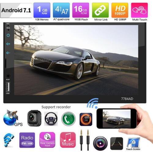 SWM 7784AD 7in Touch Screen 2Din Bluetooth 4.0 Android 7.1 Car Stereo MP5 MP4 Player GPS FM AM Radio with Map