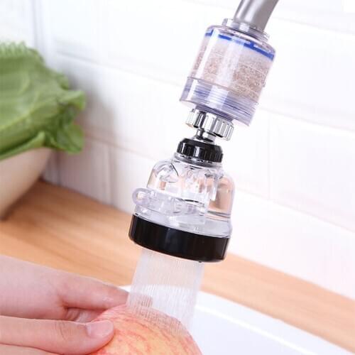 360 Rotation Purify Filter Faucet Splash Proof 3 Modes Water Saving Aerator Activated Carbon PP Cotton Kitchen Basin Accessories