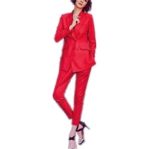 Women Pant Suits female New long-sleeved suit jacket tooling casual trousers suit temperament two-piece suit women