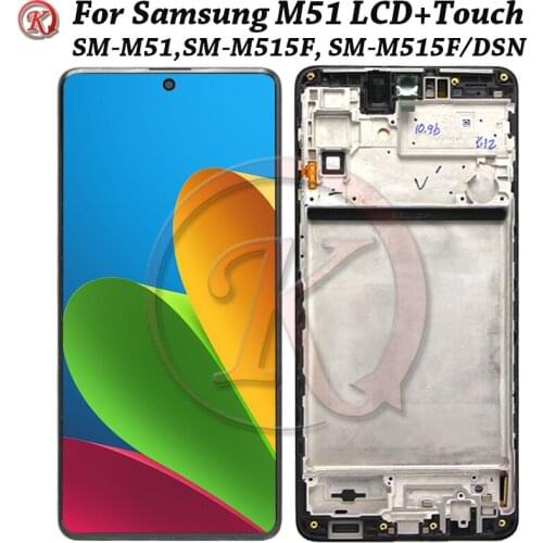 AMOLED Plus 6.7'' For Samsung M51 LCD Display Touch Screen Assembly Digitizer Replacement For Samsung M515 LCD M515F M515F/DSN