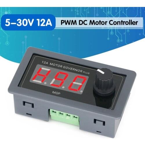 ZK-MGP Adjustable Speed PWM DC Motor Controller 5-30v 12A 360W 6V 12V 24V Slow Start Slow Stop Module