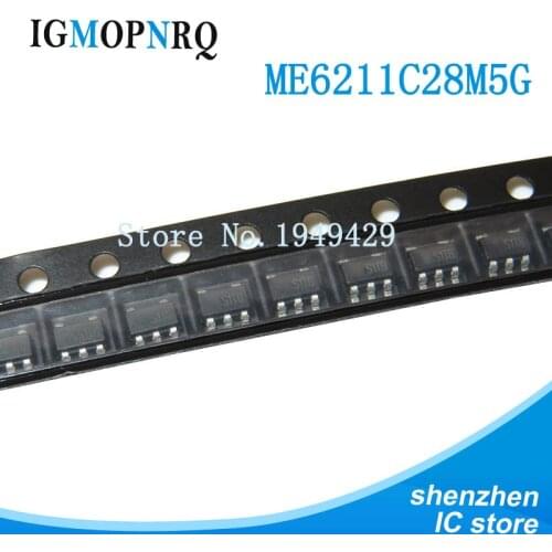 10pcs ME6211C28M5G SOT23-5 ME6211 SOT23 LDO regulator IC 2.8V
