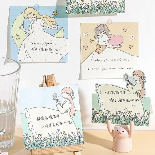 100 Sheets Kawaii Girl Skirt Series Memo Pad Message Note paper Decoration Notepad Diy Scrapbook Memo Stationery Office Supplies