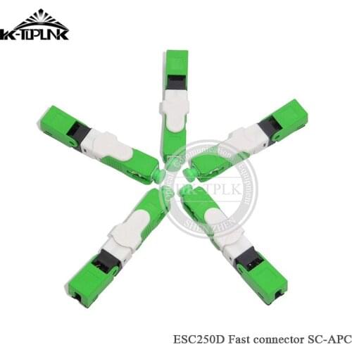 100PCS free shipping ESC250D SC APC Optical fibe quick connector FTTH SC APC Fiber Optic Fast Connector Embedded type ESC250D