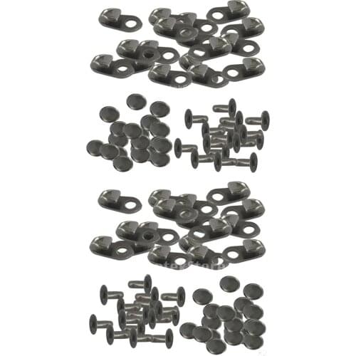 40 Pairs Fashion Boot Lace Hooks Lace Fittings With Rivets for Camp Hike Climbing Repair Buckles Hooks Accessories